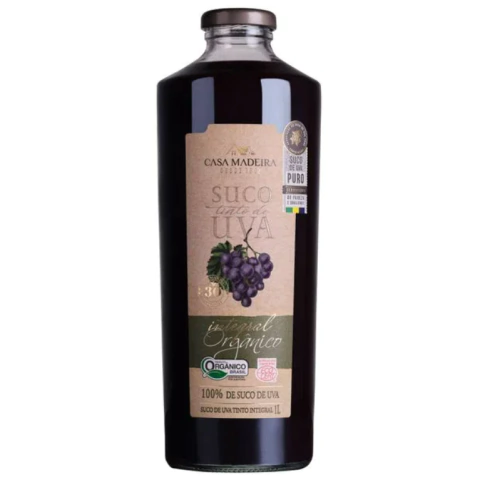 Suco de Uva Orgânico Integral 1 Litro - Casa Madeira