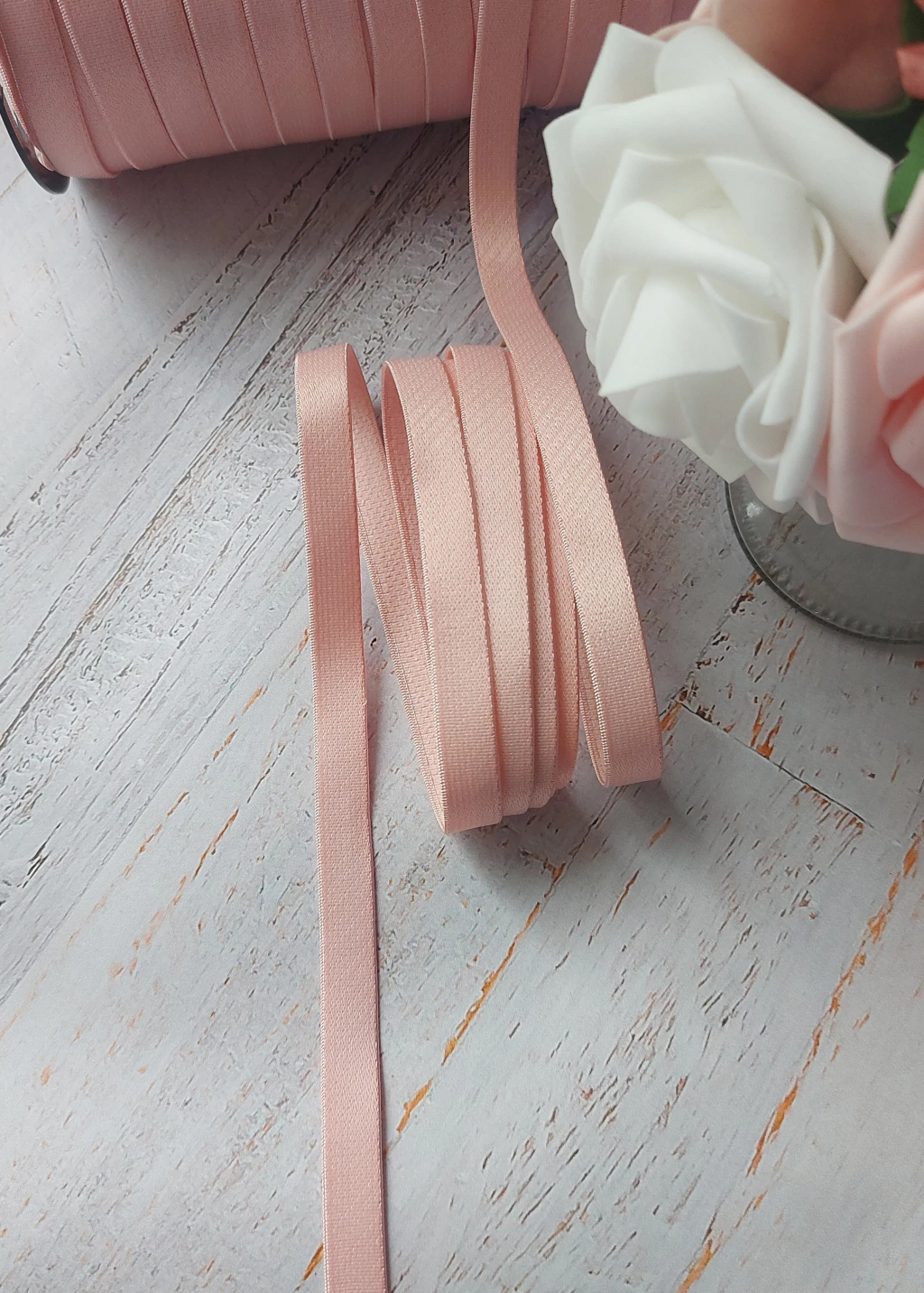 Elástico Bretel Papiro 10 mm Salmón x mt