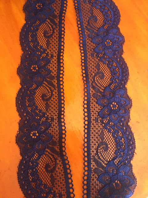 Puntilla Elastizada 5,5 cm Azul Noche