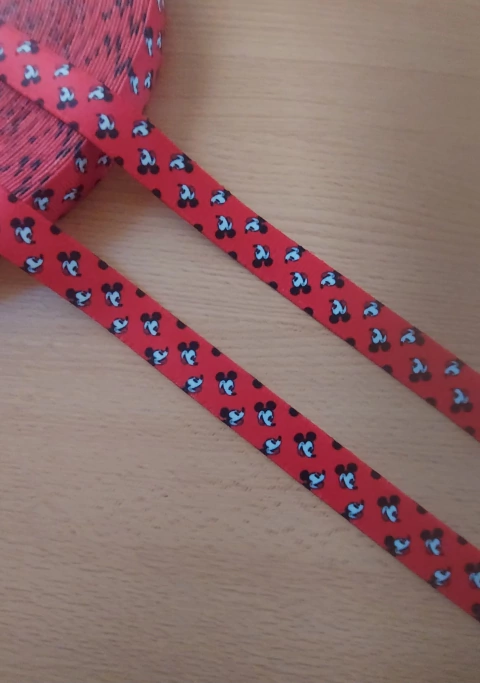 Elástico Bretel 20 mm Mickey Rojo