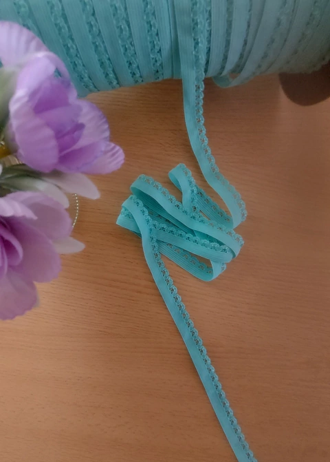 Elástico Fantasía 13 mm Acqua x mt