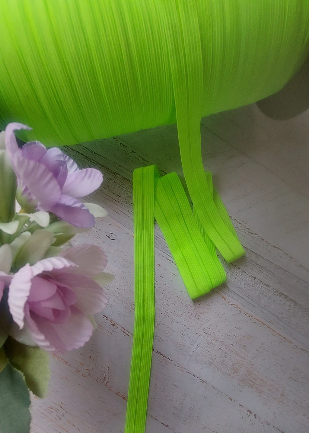 Elástico Partido 16 mm x mt Verde Fluo