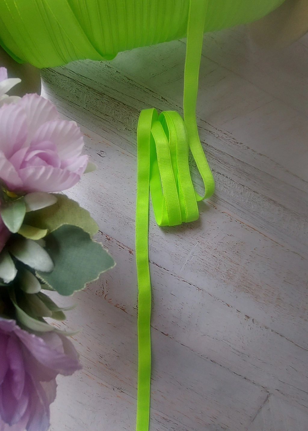 Elástico Bretel 10 mm x mt Verde Fluo