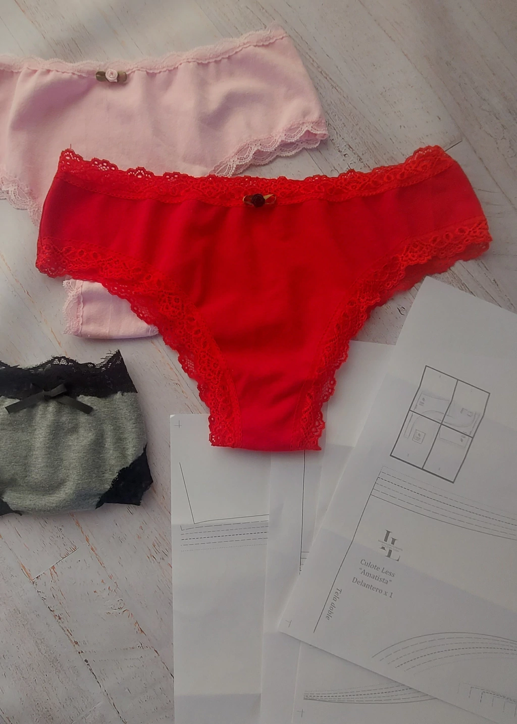 Molde Imprimible Culotte Less Amatista + Kit de Insumos (talles 85 al 110)