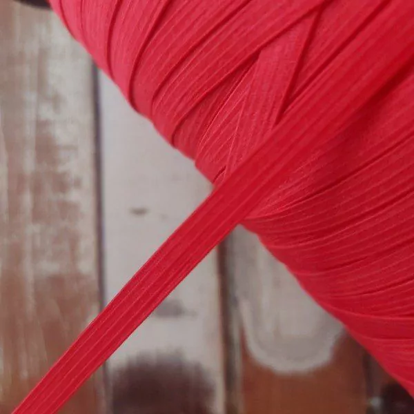 Elástico Retención 5 mm Rojo x mt