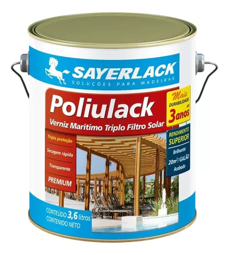 Verniz Poliulack Acetinado 3,6 Lt