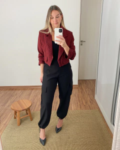 Blazer Xadrez Vichy Vinho na internet