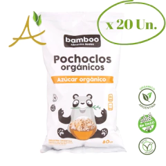 Caja x 20 unidades (80g.) o 40 unidades (40g.) Pochoclos Orgánicos Azúcar Orgánico - Bamboo9