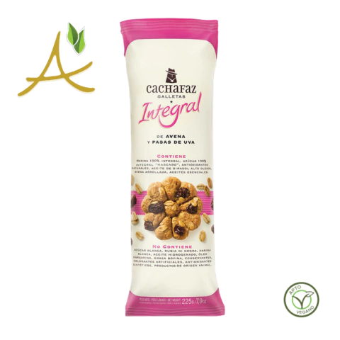 Galletas Integrales de Avena y Pasas de Uva x 225g - Cachafaz