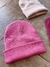Gorro de lana rosa barbie