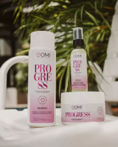 Kit Progress Shampoo, Máscara e Tônico