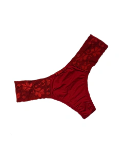 Calcinha Fio Duplo Luciana Com Renda Alta Elasticidade Nas Laterais - comprar online