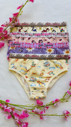 Kit 4 Calcinhas Infantis Estampadas com Cós - loja online