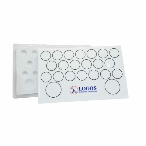 Godê Para Stain base em porcelana com tampa em porcelana - 20 cavidades - comprar online