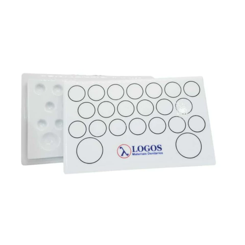 Godê Para Stain base em porcelana com tampa em porcelana - 20 cavidades - comprar online