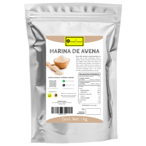 Punto Granel Harina De Avena Natural 1kg - comprar en línea