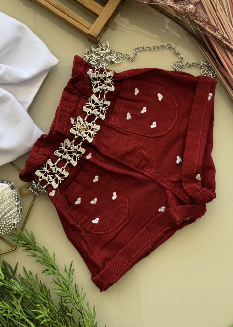 Shorts coração red - comprar online