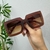 Oculos de Sol Feminino Maxi Marrom Fosco na internet