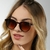 Oculos de Sol Feminino Becker Marrom