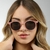 Oculos de Sol Feminino Becker Rosa Escuro - comprar online