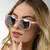 Oculos de Sol Feminino Becker Rosa Espelhado