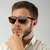 Oculos de Sol Masculino Lando Marrom Brilhoso - comprar online
