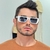 Oculos de Sol Madri Masculino Branco - Seven Acessórios