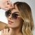 Oculos de Sol Feminino Pole Preto - Seven Acessórios