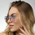 Oculos de Sol Feminino Pole Azul Com Rosa - comprar online