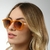 Oculos de Sol Feminino Turim Laranja - Seven Acessórios