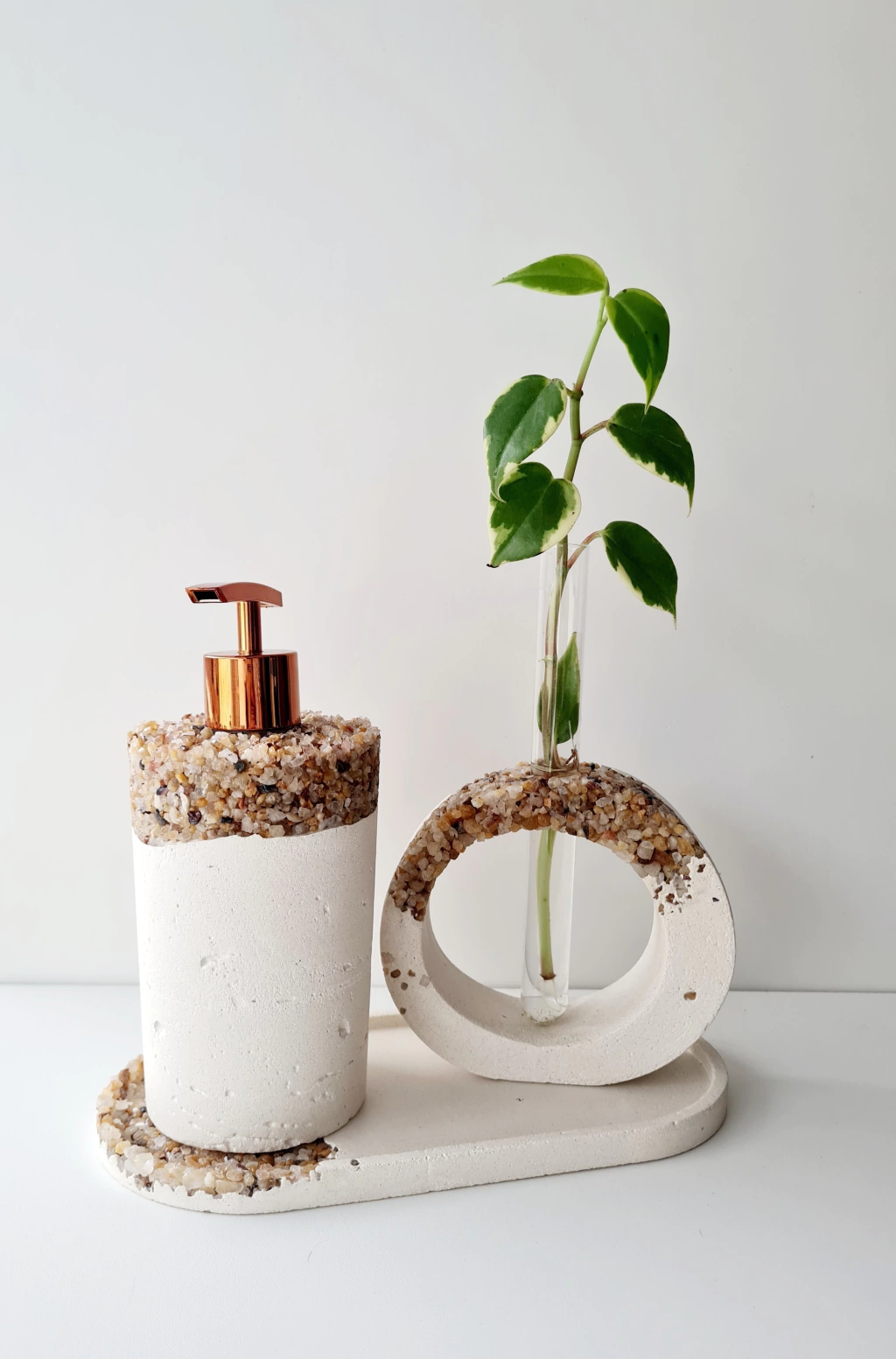 Kit Lavabo/banheiro Lilian 3 Peças com Bandeja Oval 11x22
