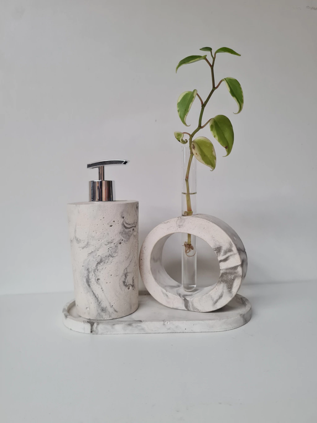 Kit Lavabo/banheiro Noemi 3 Peças com Bandeja Oval 11x22