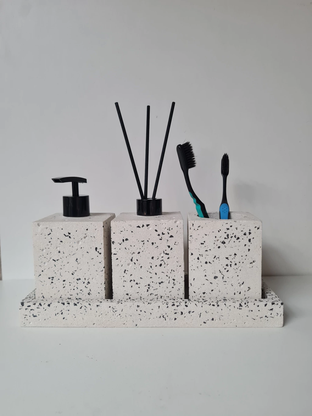 Kit Lavabo/banheiro Cubo Joana 04 peças