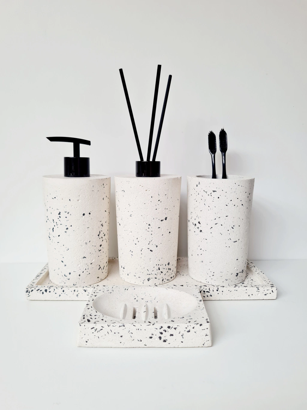 Kit Lavabo/banheiro Liz 05 Peças com Bandeja Retangular