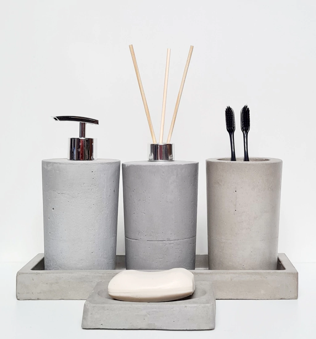 Kit Lavabo/banheiro Andresa 5 Peças com Bandeja Retangular