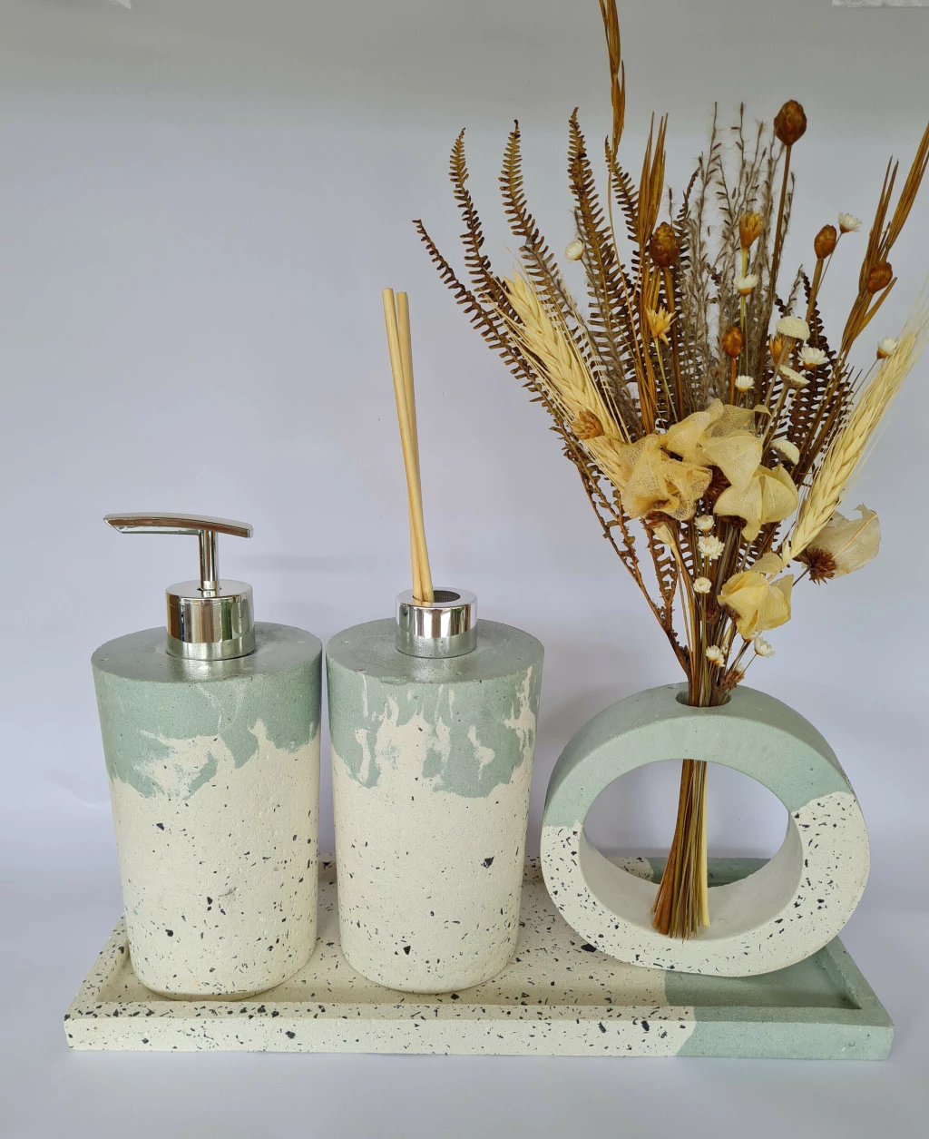 Kit Lavabo/banheiro Vicky 04 Peças com Bandeja 12x31
