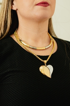 Choker em meio aro com banho duplo - comprar online