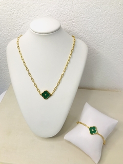 Pulseira flor verde - comprar online