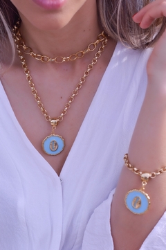 Choker em elo português grandes - comprar online