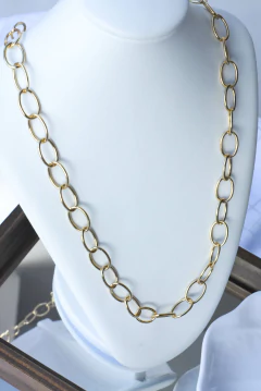 colar longo 70cm elos grandes finos