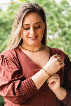 Choker em elos gurmet com mistura de banhos - comprar online