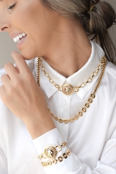 Choker leopardo detalhes em nude - comprar online