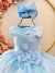 Vestido Infantil Azul C/ Renda e Aplique de Flores Damas Sku: 4119AP Categoria: VILA LELÊ 4 ao 16VESTIDOS 4 ao 16 Marca:
