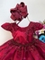 Vestido Infantil Marsala C/ Renda Realeza e Cinto de Pérolas Marca: Cleusinha na internet