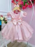 Vestido Infantil Rose C/ Aplique de Borboletas Laço e Glitter na internet