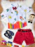 Conjunto Aquarela Com Short Gravatinha e Camisa - cade meu castelo