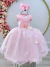 Vestido Infantil Rosa Luxo C/ Flores em Aplique e Renda Marca: Vila Lelê na internet