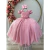 Vestido Infantil Rose C/ Busto Nervura Cinto Pérolas Damas - loja online