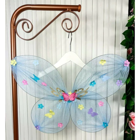 Asa De Borboletas / Fadas Infantil Azul