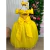 Vestido Marie Longo Manga Princesa Amarelo A Bela e a Fera - cade meu castelo